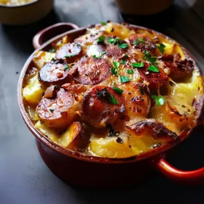 Poêlée de Pommes de Terre à la Saucisse Fumée