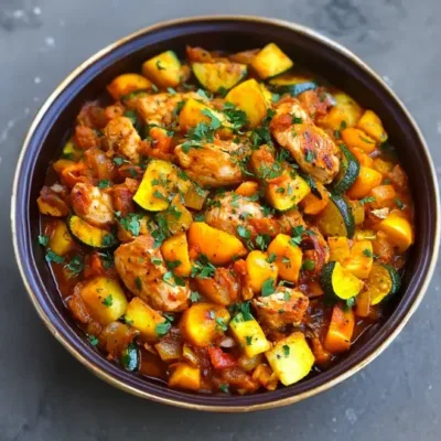 Poulet aux Courgettes façon Tajine
