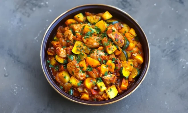 Poulet aux Courgettes façon Tajine