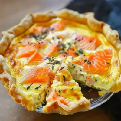 Quiche au Saumon et Boursin : Recette Facile