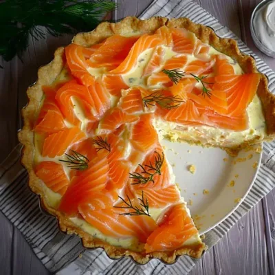 Quiche au Saumon Fumé et Boursin : Délice Crémeux
