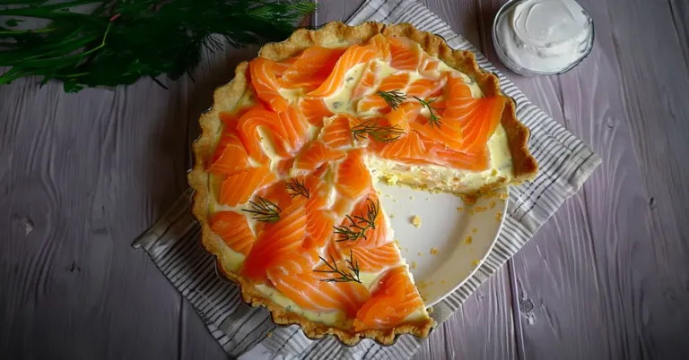 Quiche au Saumon Fumé et Boursin : Un Délice Crémeux et Savoureux