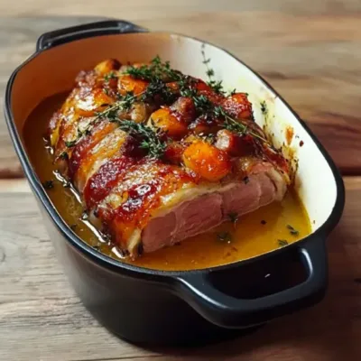 Rouelle de Porc Mijotée au Vin Blanc