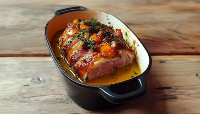Rouelle de Porc Mijotée au Vin Blanc