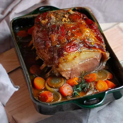 Rouelle de Porc Mijotée au Vin Blanc