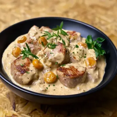 Sauté de Porc à la Crème de Moutarde