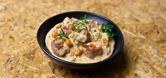 Sauté de Porc à la Crème de Moutarde