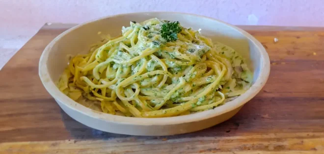 Spaghetti à la Crème de Courgette