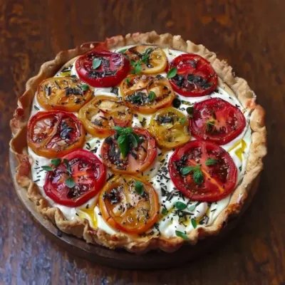 Tarte Méditerranéenne Tomate, Chèvre et Miel