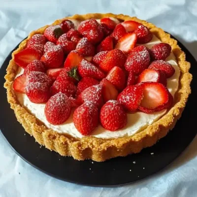 Tarte aux Fraises et Spéculoos sans Cuisson