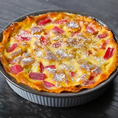 Tarte Moelleuse à la Rhubarbe Facile et Délicieuse