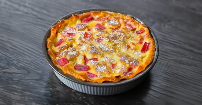 Tarte Moelleuse à la Rhubarbe