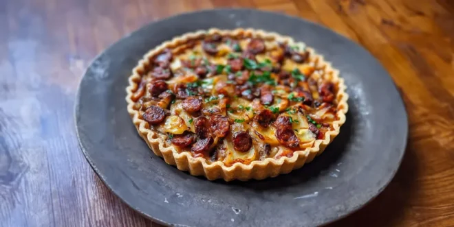 Tarte Oignon Chorizo