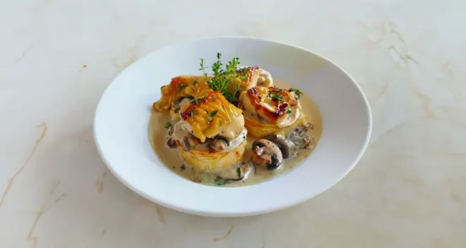 Vol-au-vent au poulet et champignons