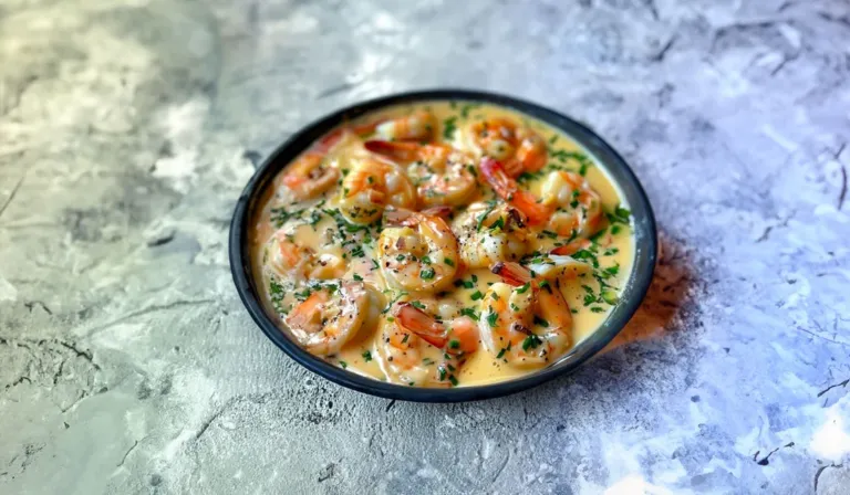 Crevettes à l’Ail et Lait de Coco