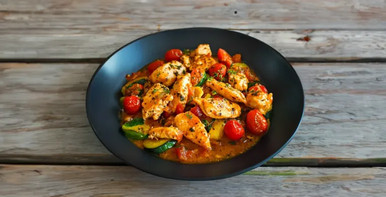 Émincé de Poulet aux Courgettes et Tomates Cerises : Un Plat Léger et Savoureux