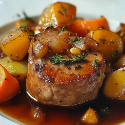 Filet Mignon de Porc au Vin Blanc Savoureux