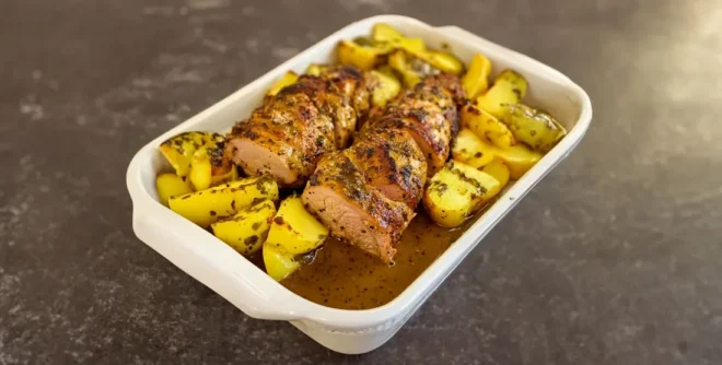 Filet Mignon de Porc Rôti à la Moutarde à l&rsquo;Ancienne