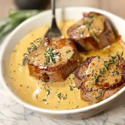 Filet Mignon de Porc à la Moutarde au Thym