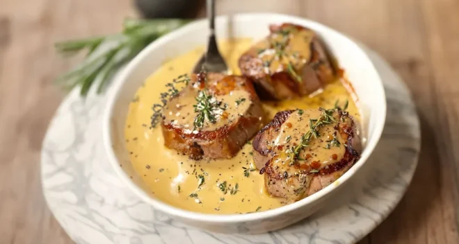 Filet Mignon de Porc à la Moutarde au Thym