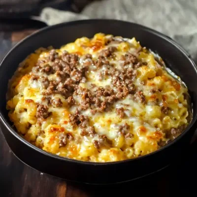 Gratin de Coquillettes à la Raclette et Viande Hachée