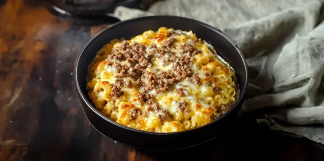 Gratin de Coquillettes à la Raclette et Viande Hachée