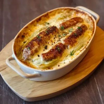 Gratin d’Endives et Saucisses Fumées : Réconfortant
