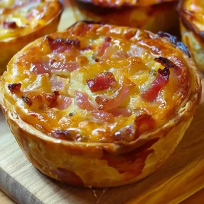 Mini Quiches Légères aux Oignons et Lardons