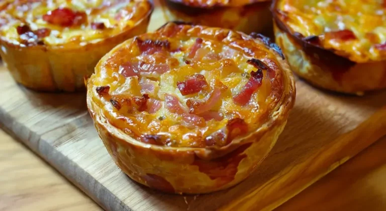 Mini Quiches Légères aux Oignons et Lardons