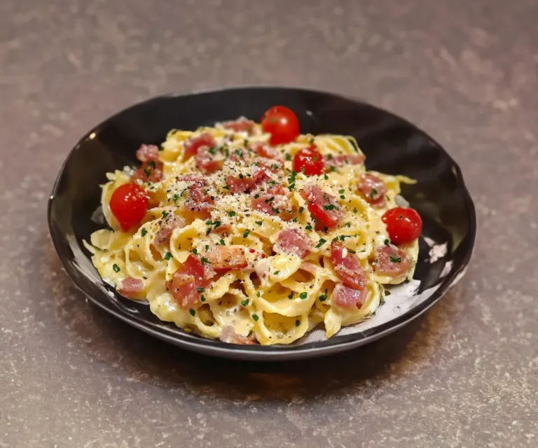 Pâtes au Boursin, Lardons et Tomates : Une Recette Crémeuse et Savoureuse