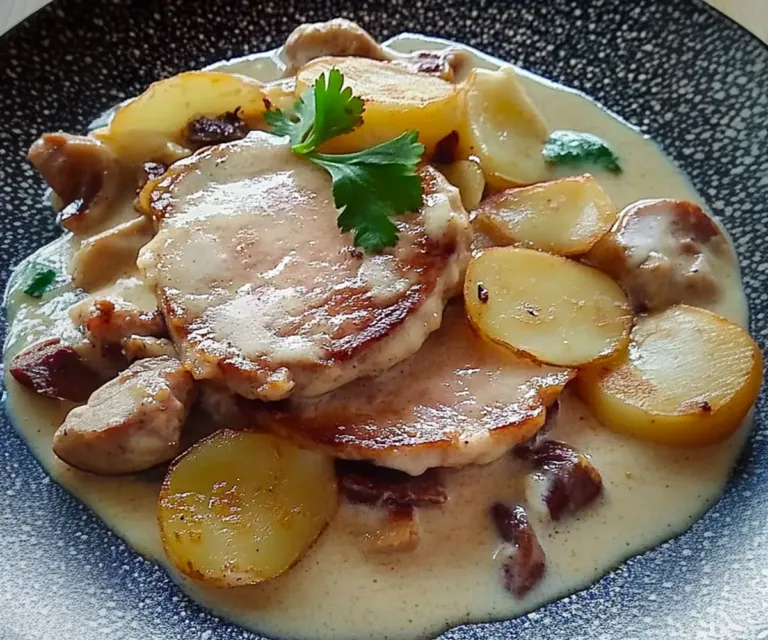 Rôti de porc à la moutarde et crème au Cookéo