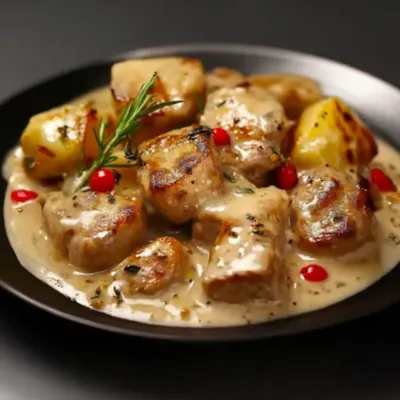 Sauté de Porc à la Moutarde Crémeuse