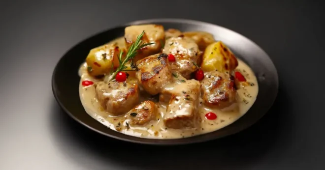 Sauté de Porc à la Moutarde Crémeuse
