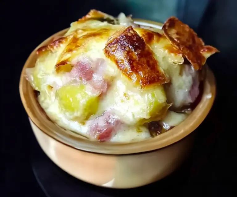 Tartiflette aux poireaux et champignons