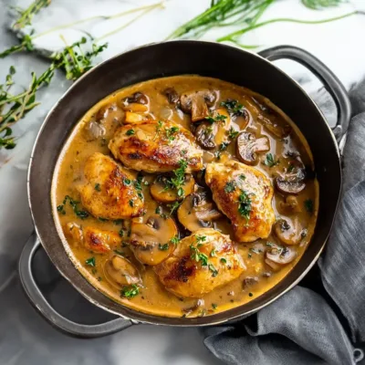 Blanquette de Poulet aux Champignons : Recette Facile