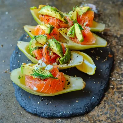 Endives Farcies au Saumon Fumé et Avocat