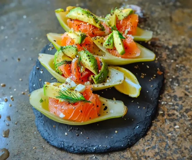 Endives Farcies au Saumon Fumé et Avocat
