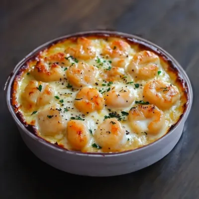Gratin de Noix de Saint-Jacques et Crevettes
