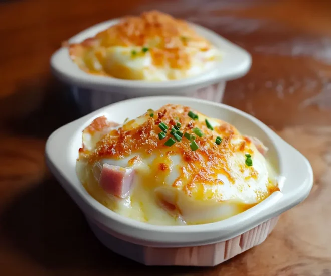 Gratin d&rsquo;œufs Durs au Jambon et Béchamel Fromagée
