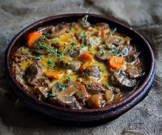 Joue de Bœuf Mijotée aux Champignons : Un Plat Réconfortant