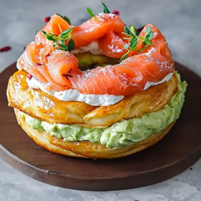 Paris-Brest Salé au Saumon Écossais et Avocat