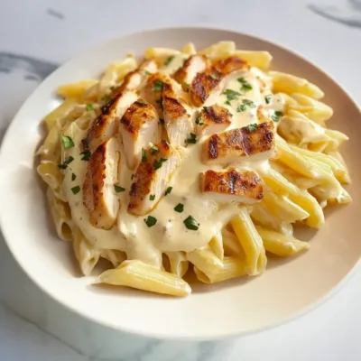 Pâtes au Poulet et Sauce Crémeuse au Boursin