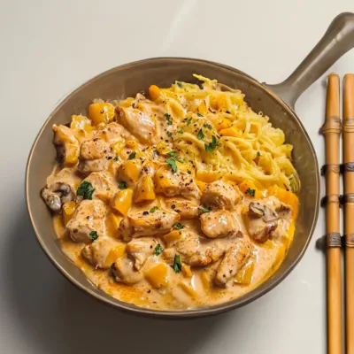 Poulet Stroganoff Crémeux aux Champignons