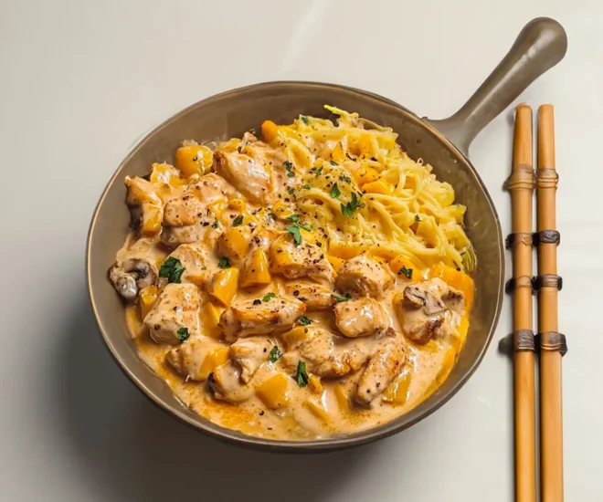 Poulet Stroganoff Crémeux aux Champignons