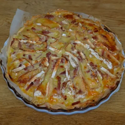 Tarte Pomme de Terre, Camembert et Lardons