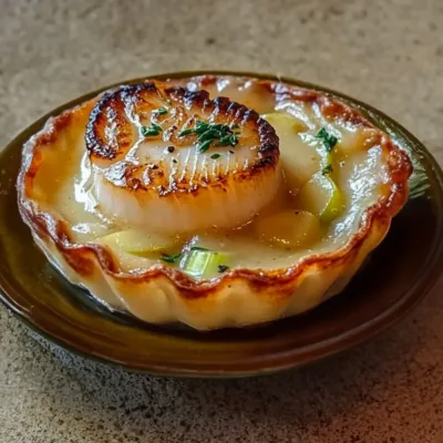 Tartelettes aux Coquilles Saint-Jacques et Poireaux