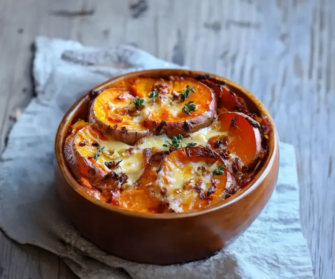 Tian gourmand de patates douces et comté