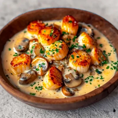 Blanquette Délicate de Saint-Jacques aux Champignons