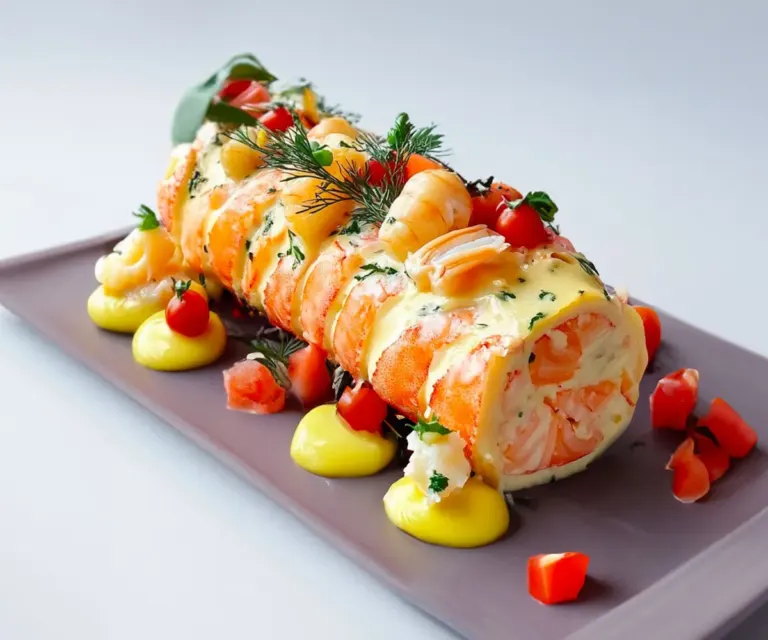 Bûche Salée aux Saveurs de la Mer : Crabe, Saumon Fumé & Gambas