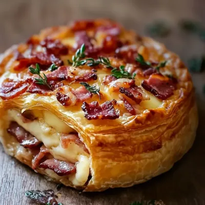 Feuilleté au Camembert et Lardons : Gourmandise Assurée